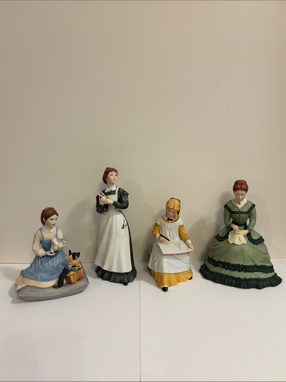 Franklin Mint Little Women set of 4 porcelain figures